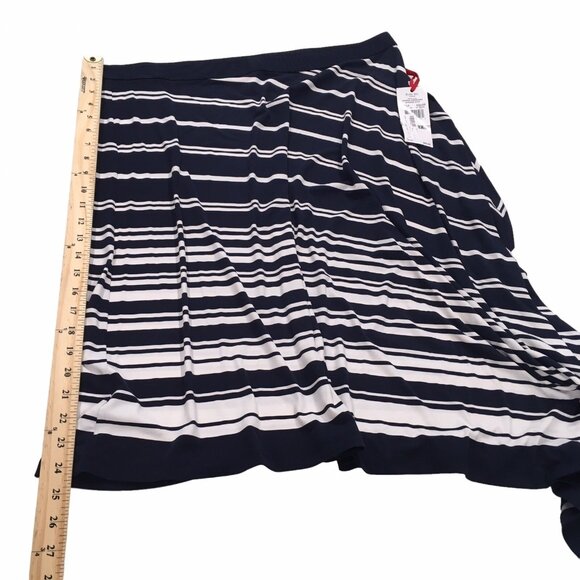 Ruby Rd Asymmetrical Striped Skirt Navy White Nautical NEW Women 1X - Picture 5 of 8